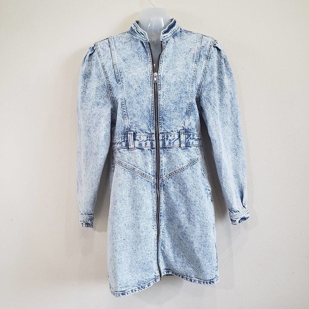 Topshop Light Blue Denim Mini Dress